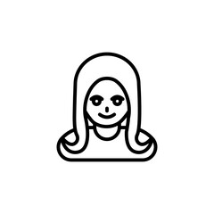 Model Girl icon in vector. Logotype