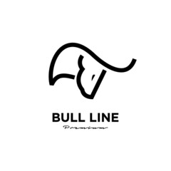 Bull line abstract logo icon design