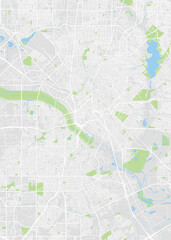 Fototapeta premium City map Dallas, color detailed plan, vector illustration