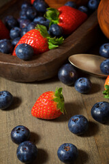 Strawberries and blueberries