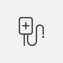 Blood bag icon isolated on background. Infuse symbol modern, simple, vector, icon for website design, mobile app, ui. Vector Illustration