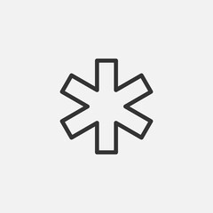 Medical star icon isolated on background. Healthcare symbol modern, simple, vector, icon for website design, mobile app, ui. Vector Illustration