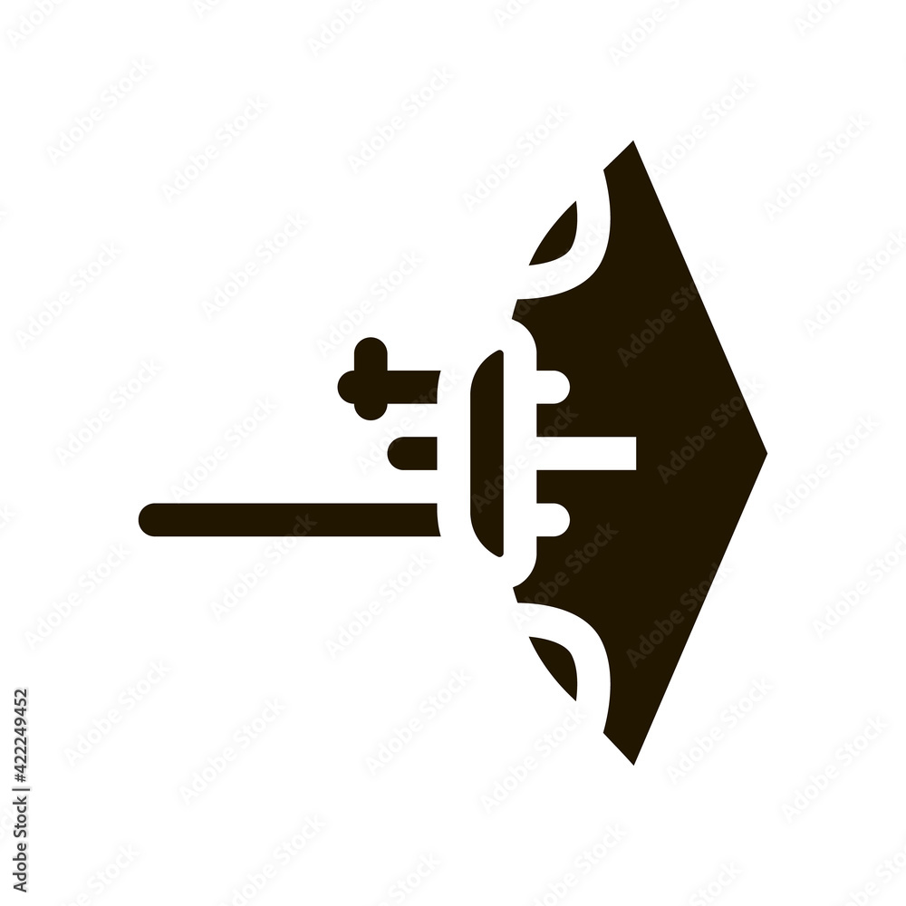 Poster modern bow and arrow tool icon vector