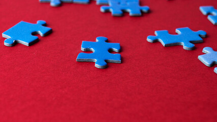 Obraz premium blue puzzles, textures and background