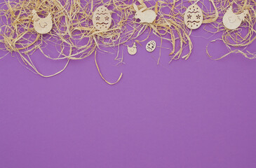 Background for spring and eastertime in purple