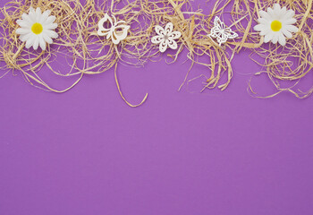 Background for spring and eastertime in purple