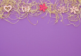 Background for spring and eastertime in purple