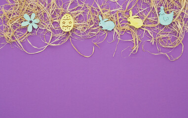 Background for spring and eastertime in purple