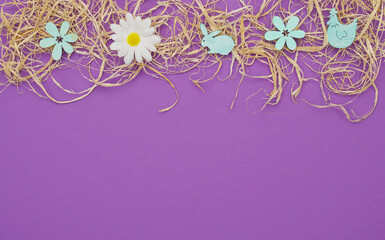 Background for spring and eastertime in purple