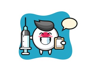 Mascot Illustration of japan flag badge as a doctor