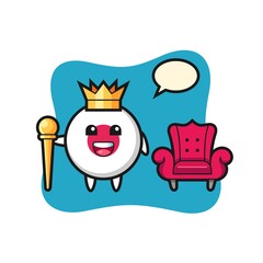 Mascot cartoon of japan flag badge as a king