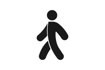 Walking man. Simple icon. Flat style element for graphic design. Vector EPS10 illustration.