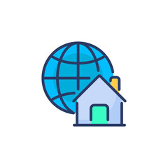 Global Real Estate icon in vector. Logotype