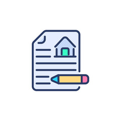House Contract icon in vector. Logotype