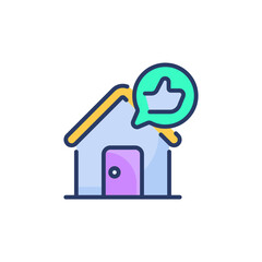 Fototapeta premium Real Estate Feedback icon in vector. Logotype
