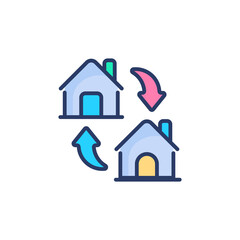 House Replace icon in vector. Logotype