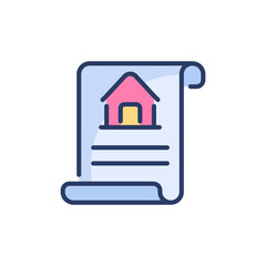 Property Paper icon in vector. Logotype