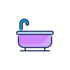 Bathroom icon in vector. Logotype