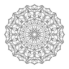 Doodle monochrome lace mandala pattern. Emblem luxury beauty spa, cosmetics, jewelry, hotel, restaurant. Wedding elegant outline frame. Vector floral luxury curve logo design. Round gold ornate frame.