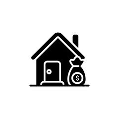 House Loan icon in vector. Logotype