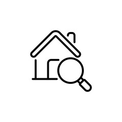 Search Home icon in vector. Logotype