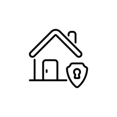 Home Security icon in vector. Logotype