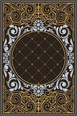 Decorative ornate retro design card