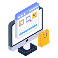 
A product select icon in isometric design 


