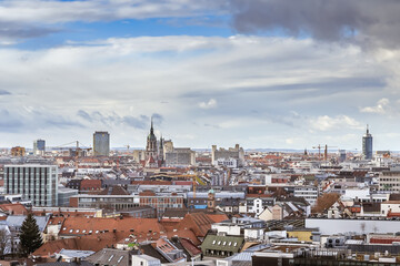 Fototapeta na wymiar Aerial view of Munich, Germany