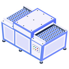 
Industrial glass washing machine isometric trendy icon design, 

