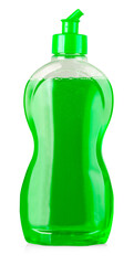 The cleaning equipment bottle isolated on a white background