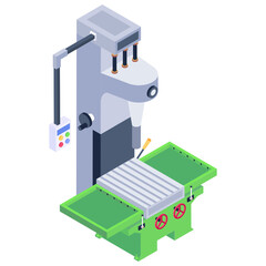 
Boring machine isometric trendy design vector

