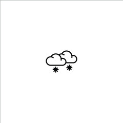 Weather forecast, snowing icon