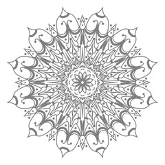 Doodle monochrome lace mandala pattern. Emblem luxury beauty spa, cosmetics, jewelry, hotel, restaurant. Wedding elegant outline frame. Vector floral luxury curve logo design. Round gold ornate frame.