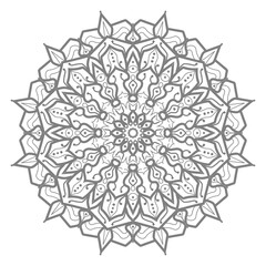 Doodle monochrome lace mandala pattern. Emblem luxury beauty spa, cosmetics, jewelry, hotel, restaurant. Wedding elegant outline frame. Vector floral luxury curve logo design. Round gold ornate frame.