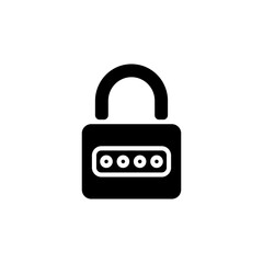 Padlock icon in vector. Logotype