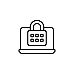 Laptop Security icon in vector. Logotype