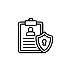 Personal Data Protection icon in vector. Logotype