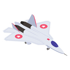 
An army jet icon isometric design

