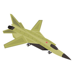 
An army jet icon isometric design

