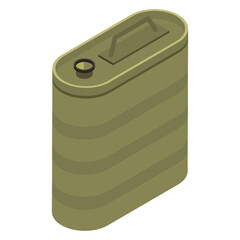 
An icon of fuel canister in modern isometric design 

