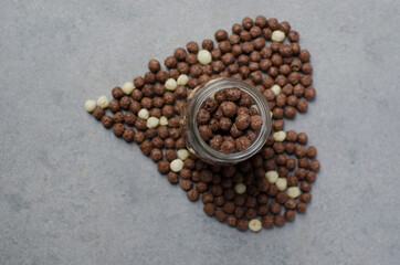 Chocolate Balls, Healthy Breakfast
Breakfast cereal background. The texture of the cereal.