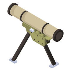 
A guided missile launcher, atgm isometric icon design 

