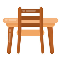 
Editable flat design icon of dining table 

