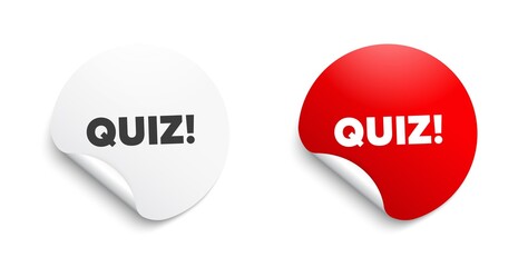 Quiz symbol. Answer question sign. Vector