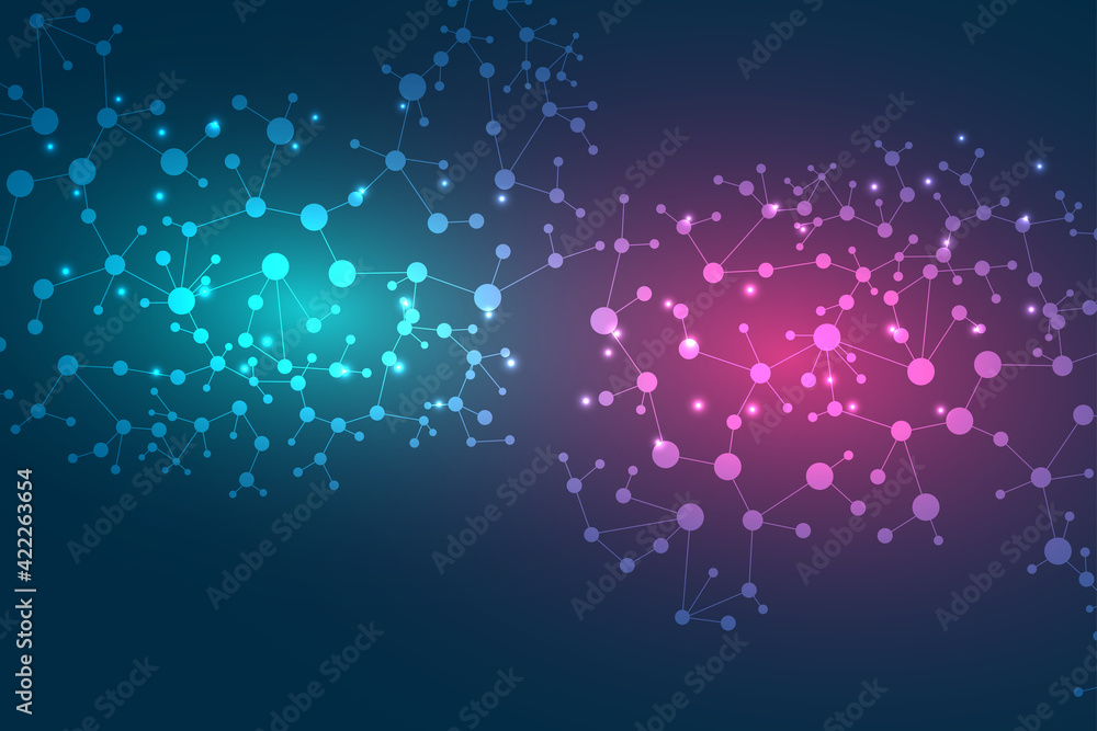 Poster big data visualization background. modern futuristic virtual abstract background. science network pa