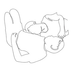 One line minimal drawing premium graphic for interior wall art decoration illustration