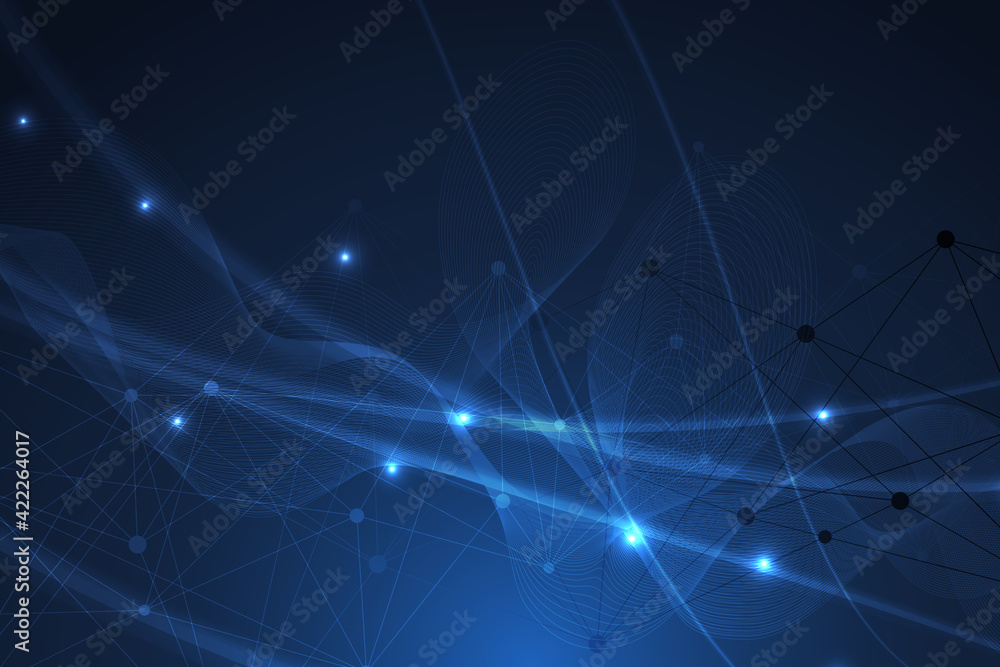 Poster big data visualization background. modern futuristic virtual abstract background. science network pa