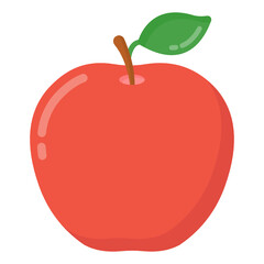 
Apple flat modern icon, organic and healthy food 

