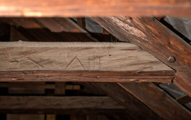 Aged wooden beams